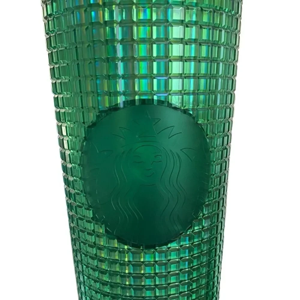 STARBUCKS Spring 2023 Watermelon Grid Green Pink Lid 24 OZ. Tumbler NWOT